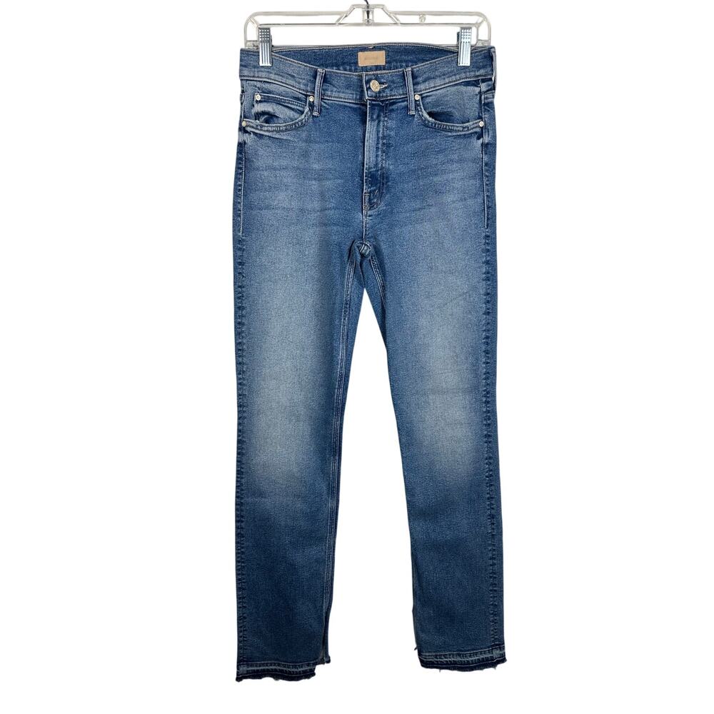 Mother The Rascal Slit Undone‎ Hem Women Size 27 Blue EUC The Love Experiment